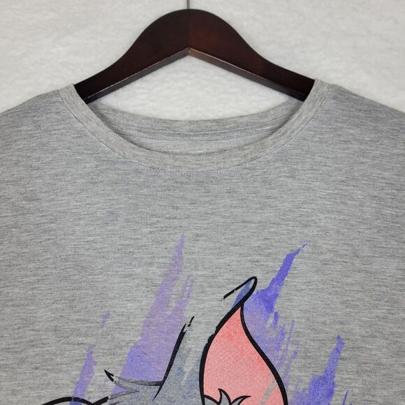 Tom And Jerry Shirt Womens Extra Large XL Gray Graphic Short‎ Sleeve Loose Tee - Picture 2 of 10